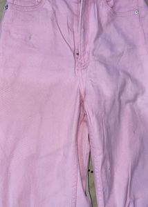 H&amp;M Pink Wide Leg Jeans