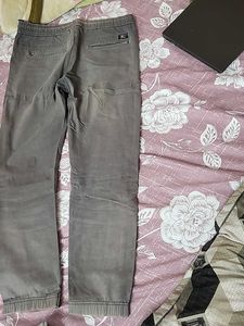 Gray Casual Pants