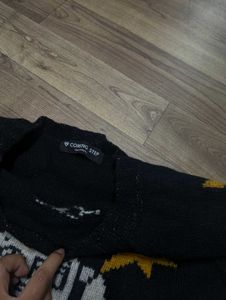 knitted high low sweater