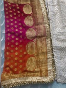 Elegant White &amp; Gold Kurta Set