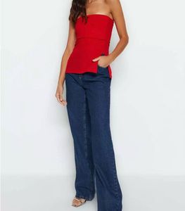 Red Bandeau (Tube) Top Trendyol