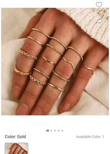 Set Of 5 Finger Ring