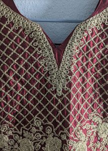 Ethnic Gown With Heave Embroidery