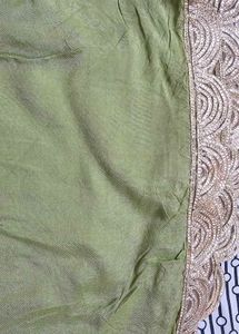 Ethnic Rayon Gown With Silk Overcoat Model
