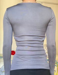 grey cut- out bodycon top