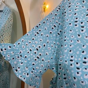 Boohoo Blue Animal Print Playsuit