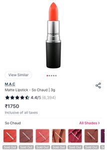 Mac So Chaud Matte Lipstick