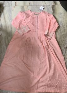 Two pretty handwork green and pink kurtis