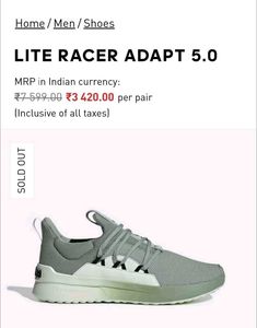 🦓OG ADIDAS LITE RACE 5.0