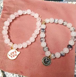 Glass Beads Charms Bracelet Combo