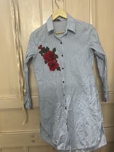 Blue White Strip Shirt For Women