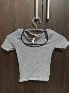 H&M Scoop Neck Striped Top