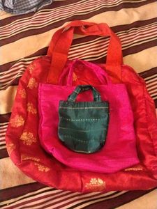 Colorful Handmade  Bag Set of 3