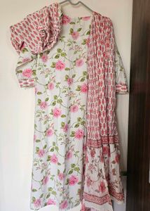 3 Piece Libas Cotton Kurta Set
