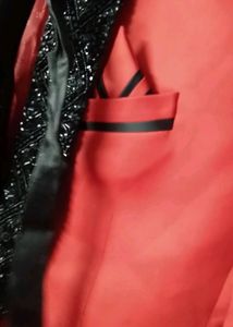 Blazer In Red Colour Party Wear