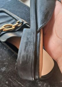 Branded Leather Mule