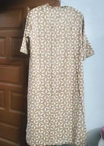 Brown Patterned Kurti - Casual Chic
