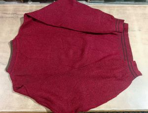 Maroon Knit Pullover Sweater