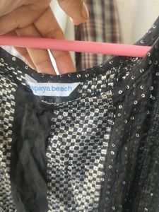 Sparkly Black Sequin Cardigan Kaftan