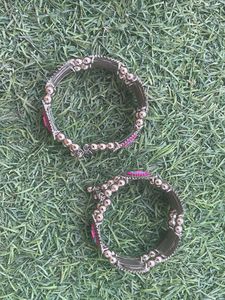 Bracelets Or silver oxidised bangles