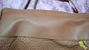 Brown Embossed Crossbody Bag