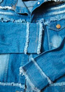 Blue Denim Jacket For Girls
