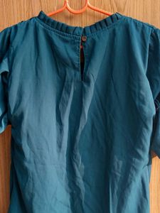 Emerald Green Pleated Top