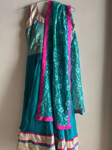 Elegant Anarkali with Dupatta and heavy border