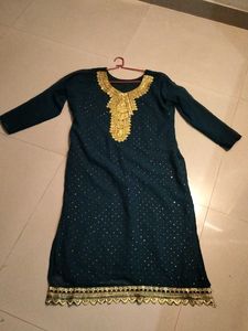 Festive Teal Blue Kurta