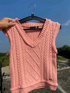 Pink half sweater