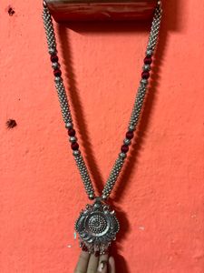 Oxidized Silver Necklace &amp; Earring Set