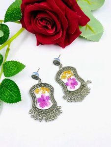 Handmade Resin Flower Earrings