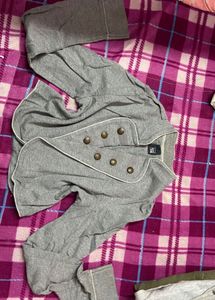 Gray Military Style Jacket