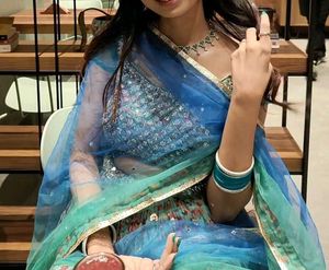 Beautiful Turquoise Blue Lehenga