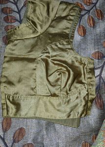 Olive Green Readymade Saree Blouse