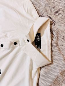 Zara White Polo Shirt - Size M