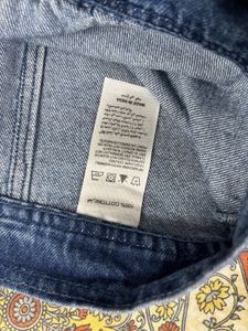 Vintage Denim Button-Front Mid-Length Skirt