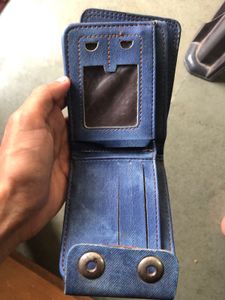 Bovi’s Blue Leather Fancy Wallet