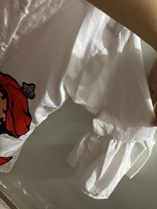 Pretty Sensational Women White Patch Shirts