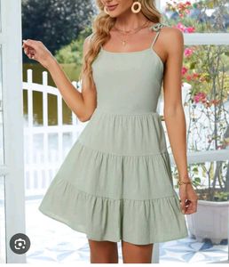 Mint Green Ruffle Hem Dress