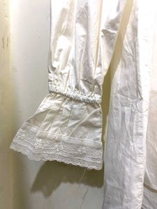White Lace Cuff Blouse Bust 34-38