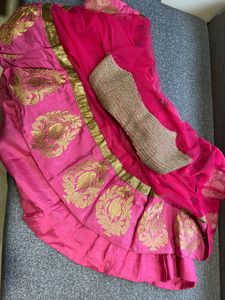 Pink Lehenga Choli Style Anarkali