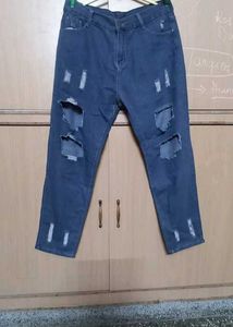 Distressed Black Jeans