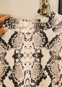 Snakeskin Print Top