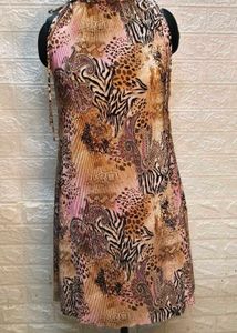 Vintage y2k animal leopard print dress 🐆🩷