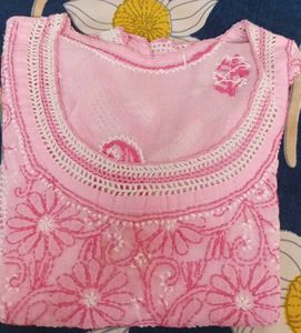 Set Of Pink Embroidered Kurtas
