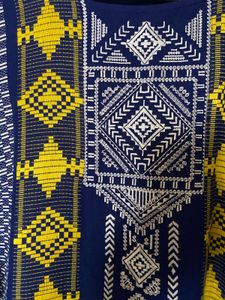 Aurelia Women’s Woven Pattern Blue Kurta (xl)