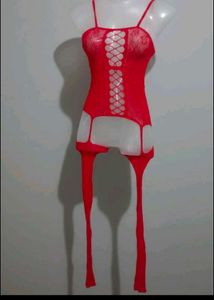 Red Babydoll  body Stocking