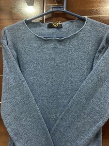 Blue Long Sleeve Top