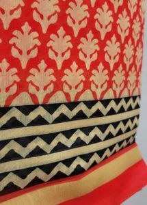 Elegant Red Printed Saree